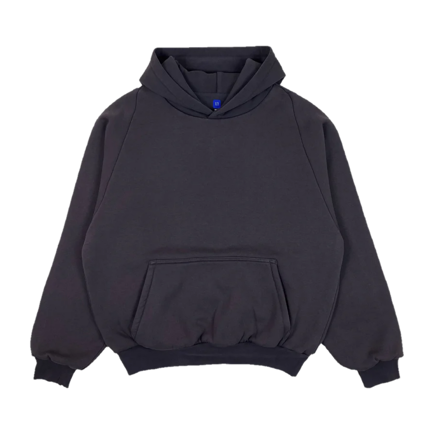 YZY GAP BALENCIAGA LOGO SHRUNKEN HOODIE DARK GREY (ORIGINAL)