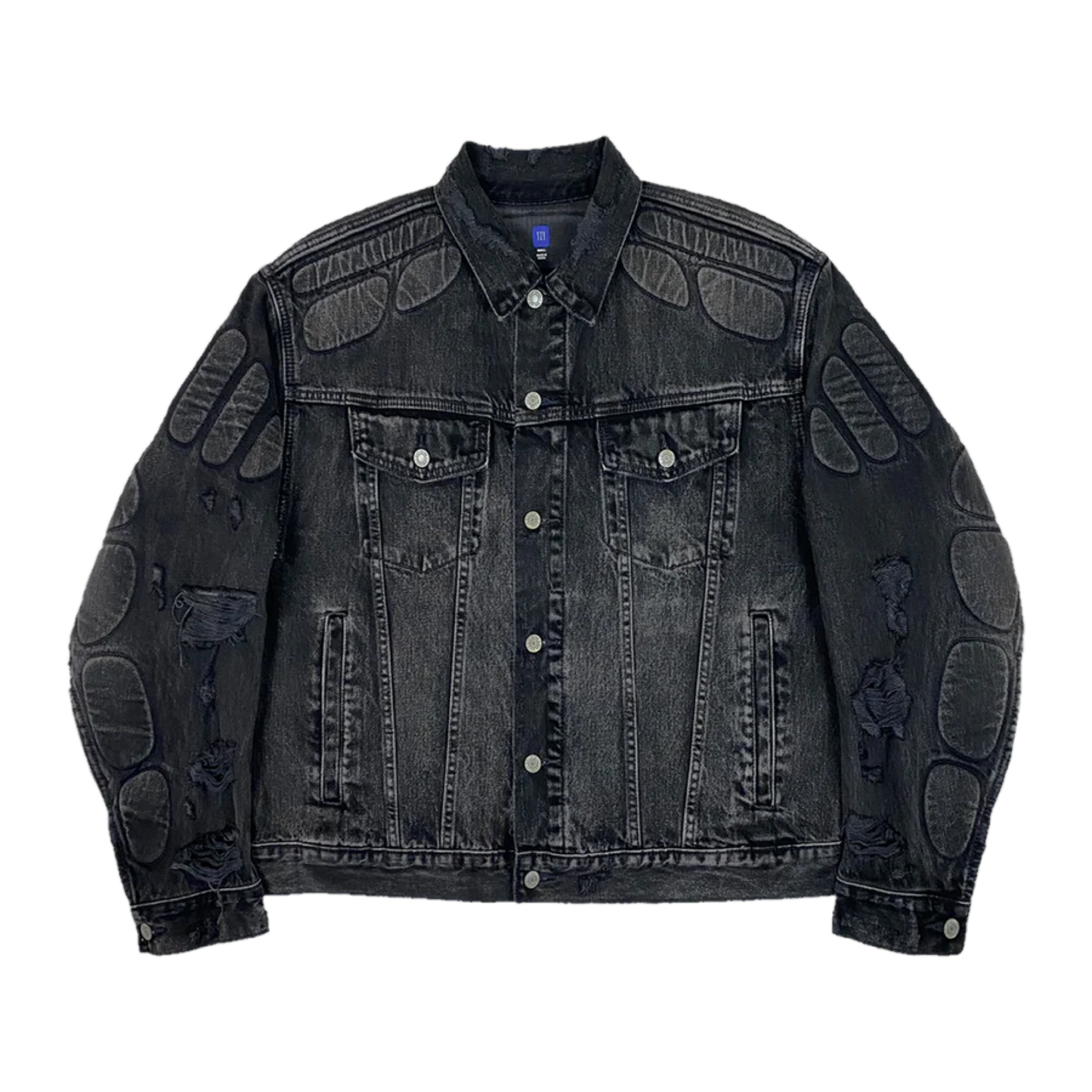 YZY GAP BALENCIAGA WASHED GREY DENIM JACKET (ORIGINAL)