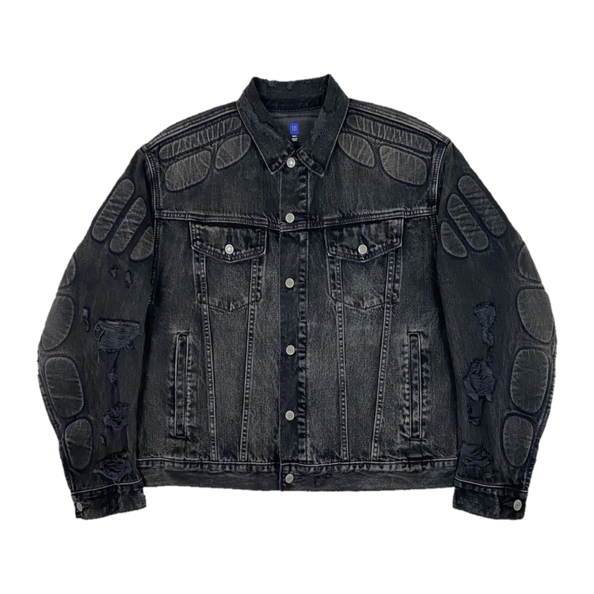 YZY GAP BALENCIAGA WASHED GREY DENIM JACKET (ORIGINAL)