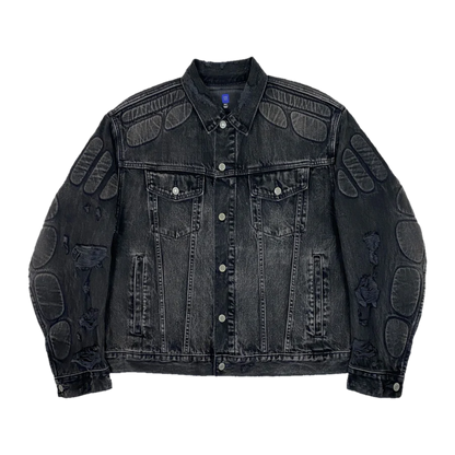 YZY GAP BALENCIAGA WASHED GREY DENIM JACKET (ORIGINAL)