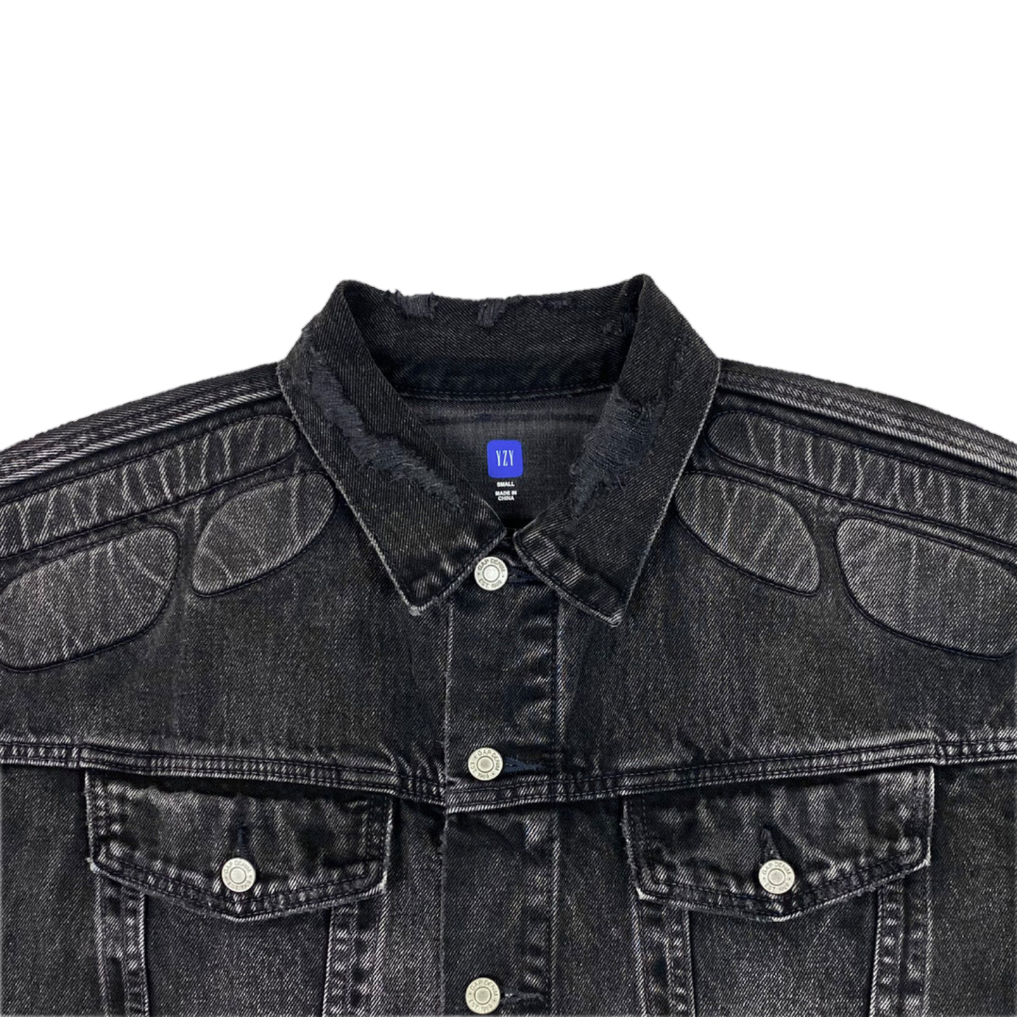 YZY GAP BALENCIAGA WASHED GREY DENIM JACKET (ORIGINAL)