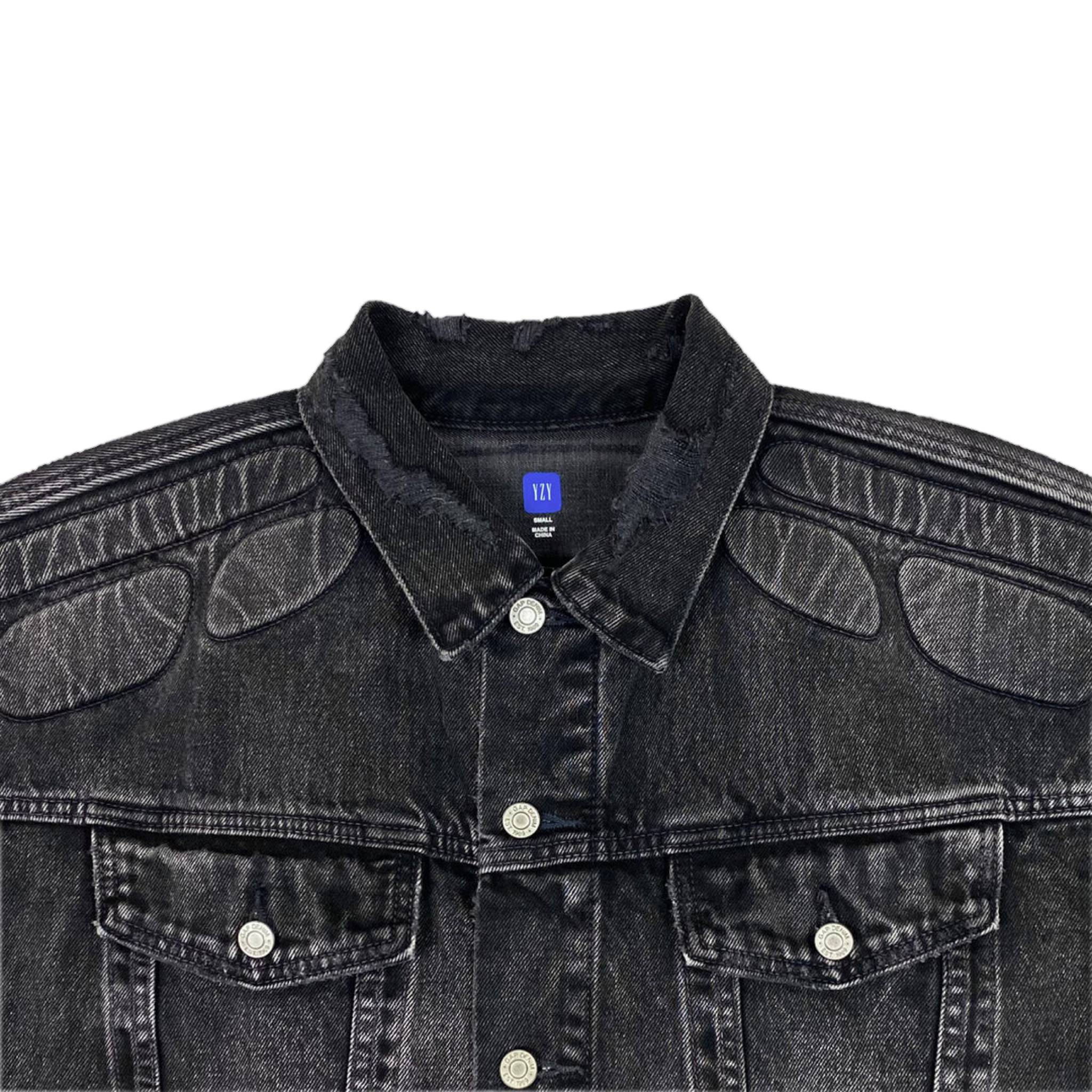 YZY GAP BALENCIAGA WASHED GREY DENIM JACKET (ORIGINAL)
