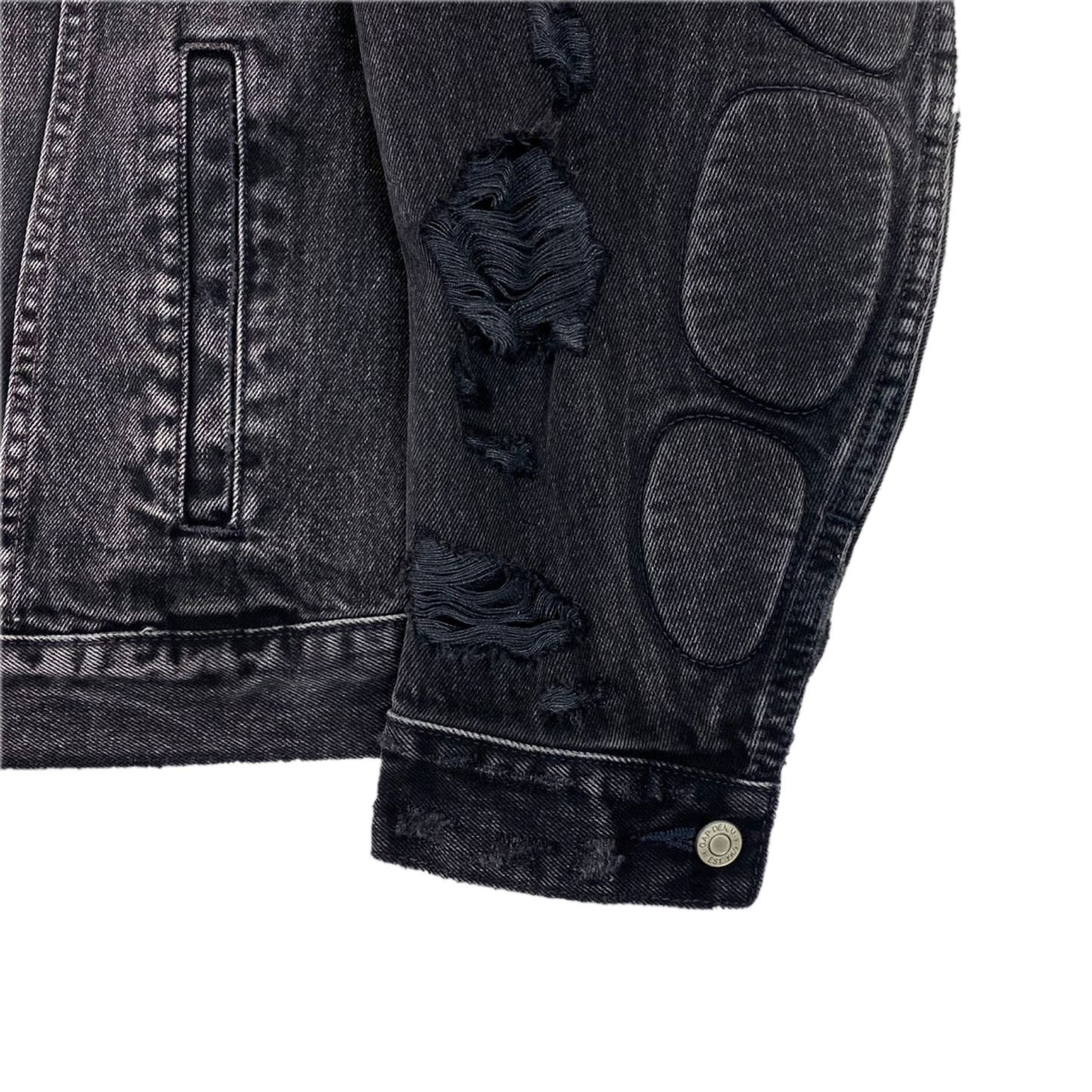 YZY GAP BALENCIAGA WASHED GREY DENIM JACKET (ORIGINAL)