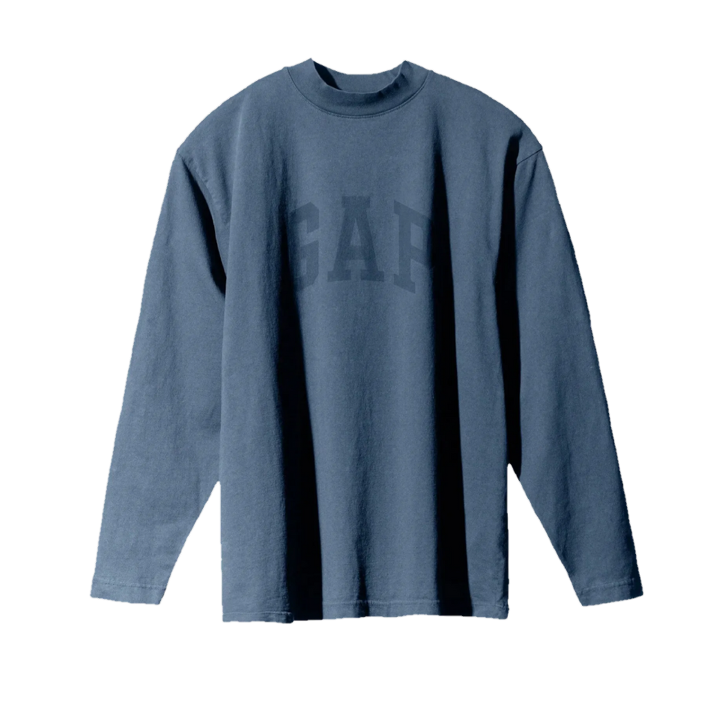 YZY GAP DOVE LONG SLEEVE TEE DARK BLUE (ORIGINAL)