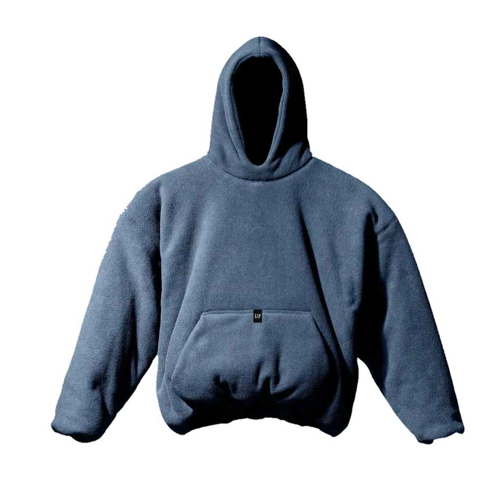 YZY GAP BALENCIAGA FLEECE PADDED HOODIE DARK BLUE (ORIGINAL)