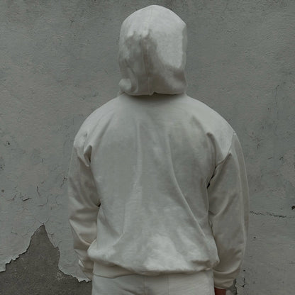 WHITE HOODIE HEAVYWEIGHT