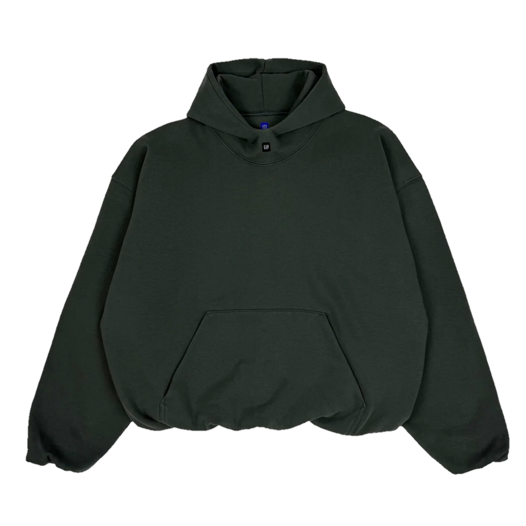 YZY GAP BALENCIAGA LOGO HOODIE DARK GREEN (ORIGINAL)