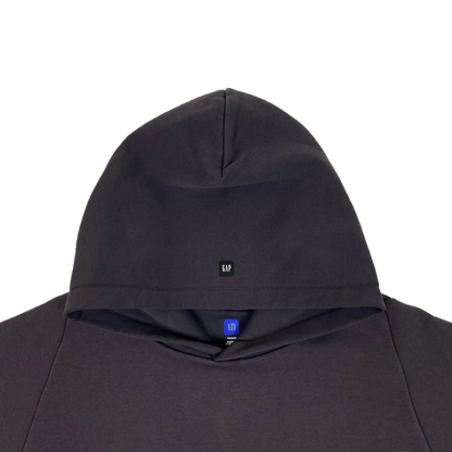 YZY GAP BALENCIAGA LOGO SHRUNKEN HOODIE DARK GREY (ORIGINAL)