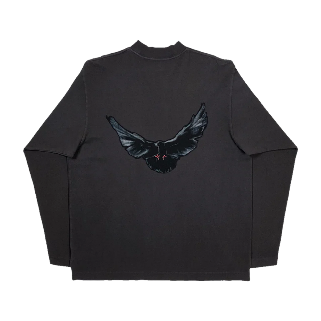 YZY GAP DOVE LONG SLEEVE TEE DARK GREY (ORIGINAL)